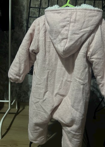 Kürklü Pembe Bebek Tulumu - Görsel 4