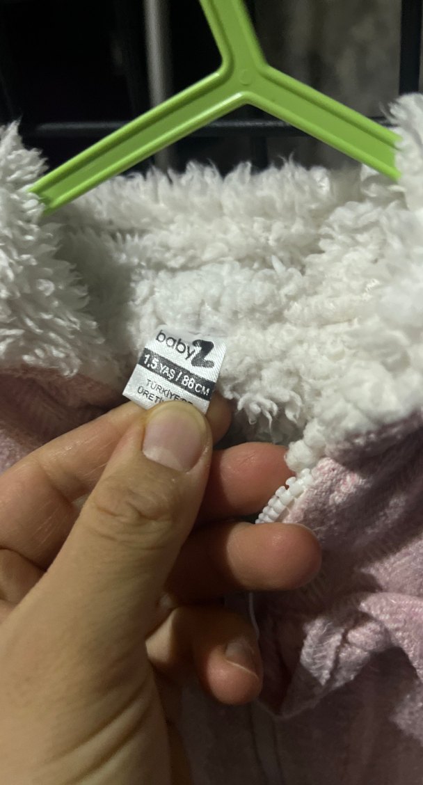 Kürklü Pembe Bebek Tulumu - Görsel 3