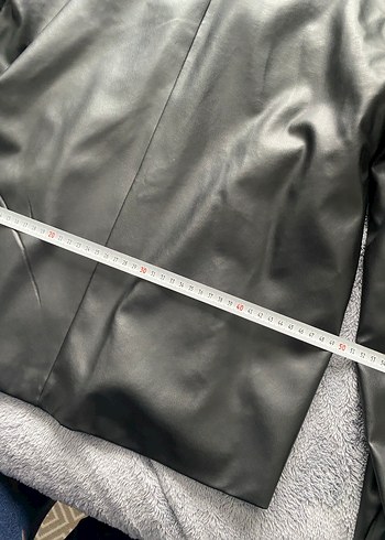 Siyah Deri Kadın Ceket - Görsel 6