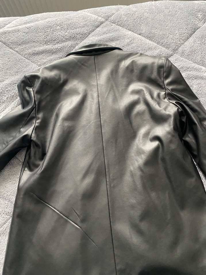 Siyah Deri Kadın Ceket - Görsel 4