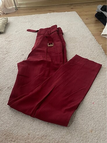 Mango yuksek bel kemerlı pantolon