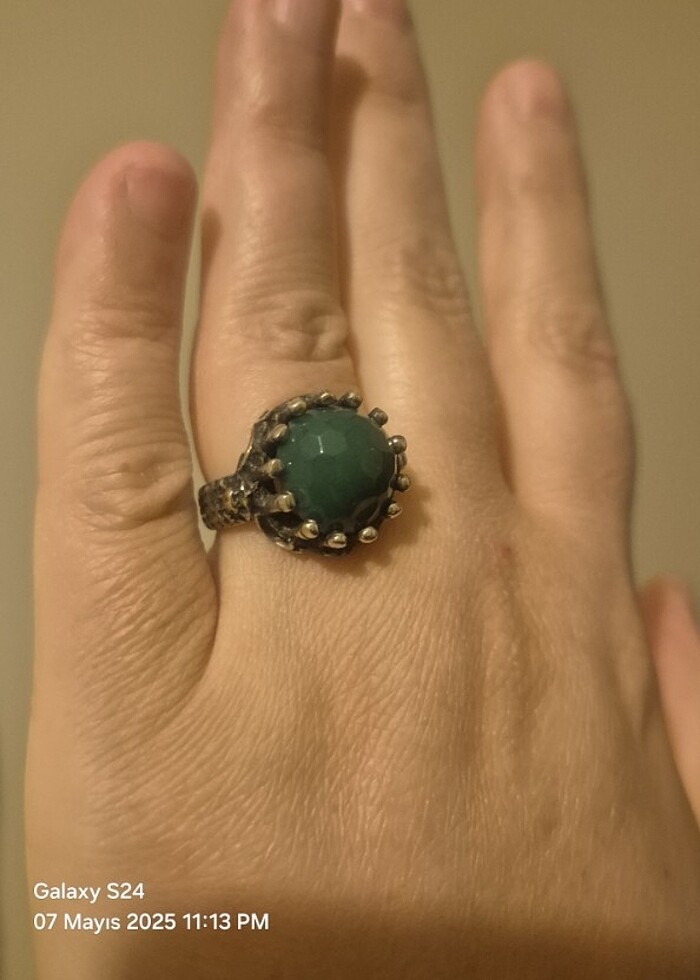 Yeşil taş yüzük - Görsel 2