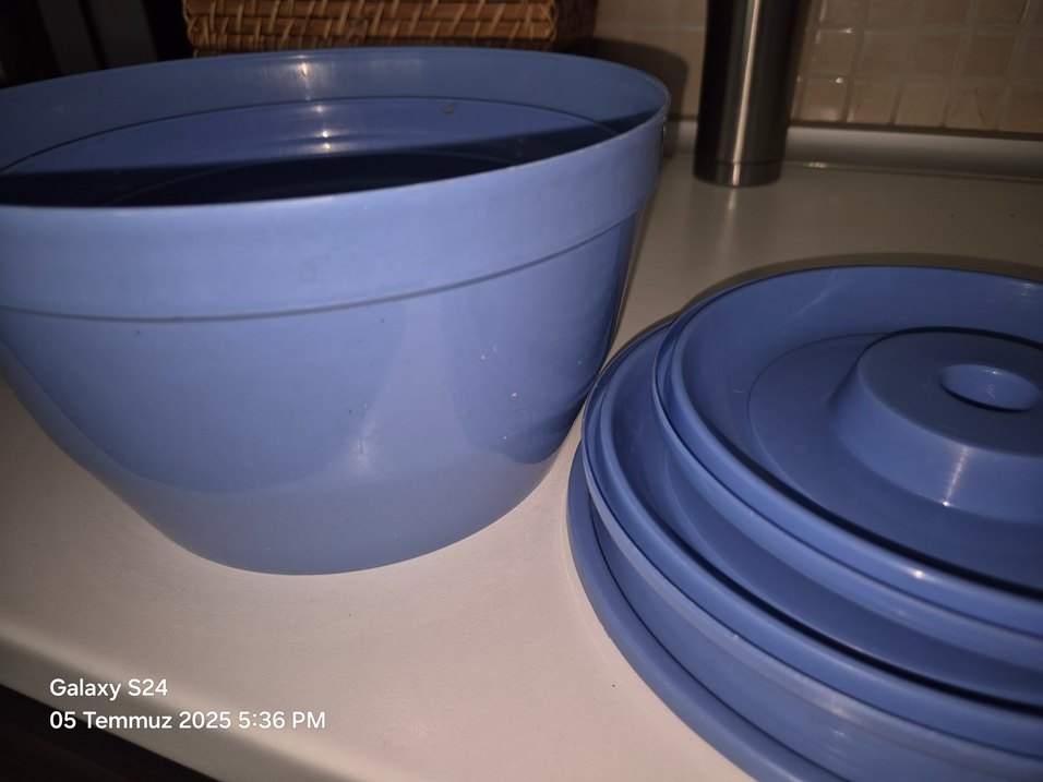 Mavi Plastik Saklama Kapları Seti - Görsel 2