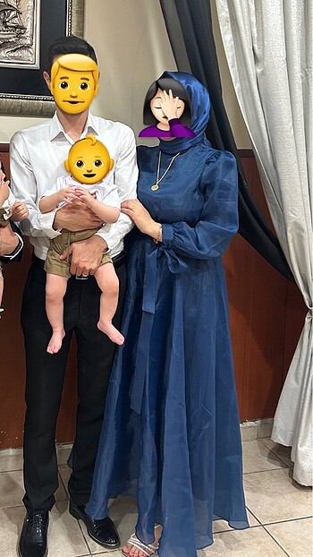 xl Beden lacivert Renk Kevser Bahadır abiye