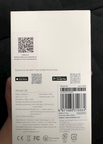  Beden Renk Beyaz Ev Güvenlik Kamerası