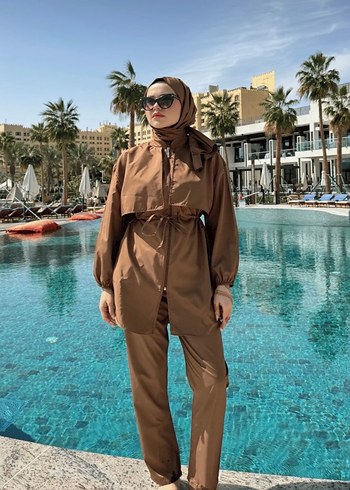 Kadın Camel Renkli Haşema - Görsel 6