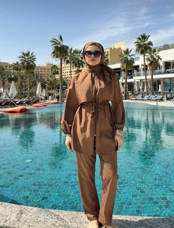 Kadın Camel Renkli Haşema - Görsel 5