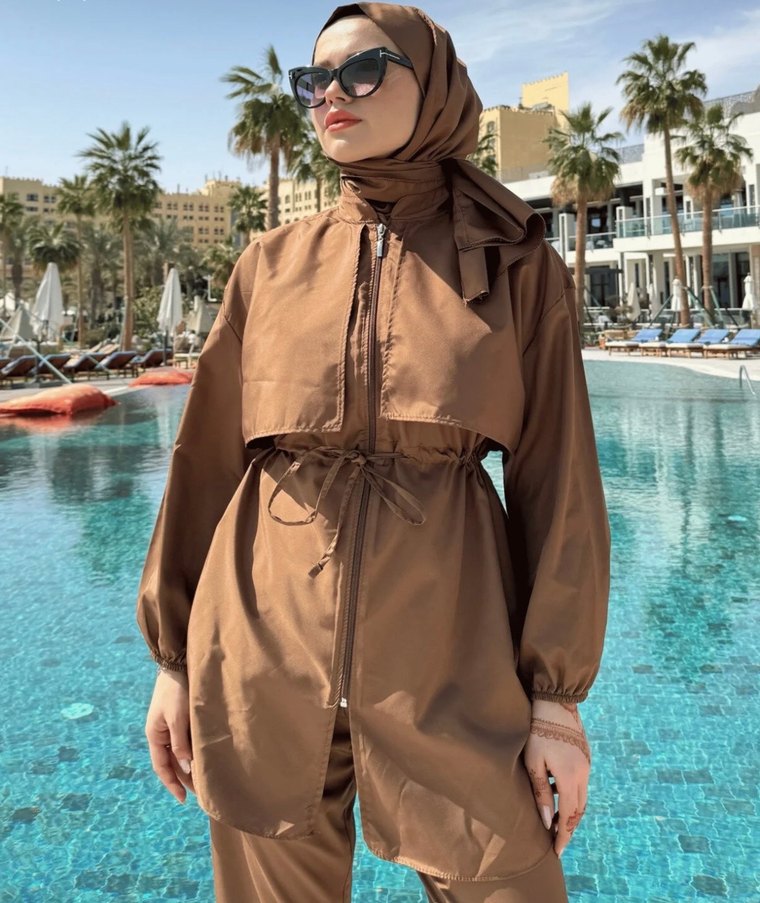 Kadın Camel Renkli Haşema - Görsel 4