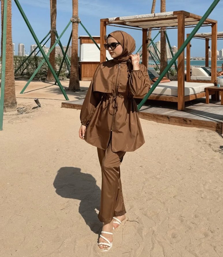 Kadın Camel Renkli Haşema - Görsel 2