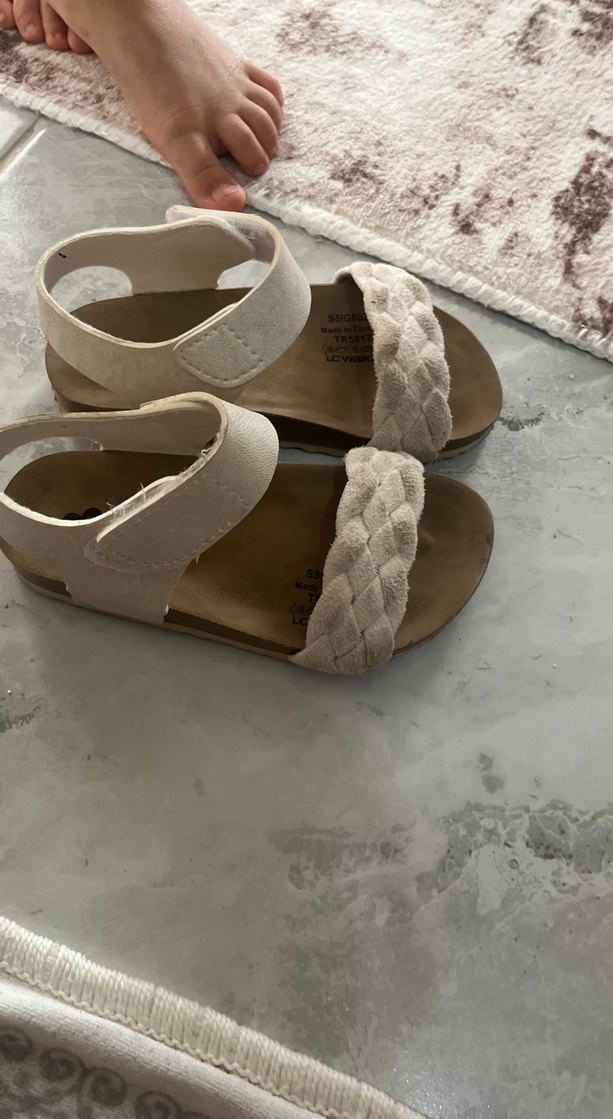 Kız Çocuk Beyaz Bohem Tarz Sandalet - Görsel 2