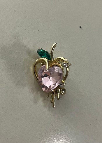 Pembe Taşlı Kadın Broş