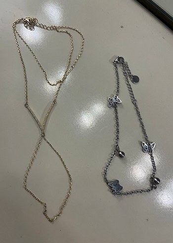 Zincir Detaylı Minimalist Altın şahmeran - Görsel 2