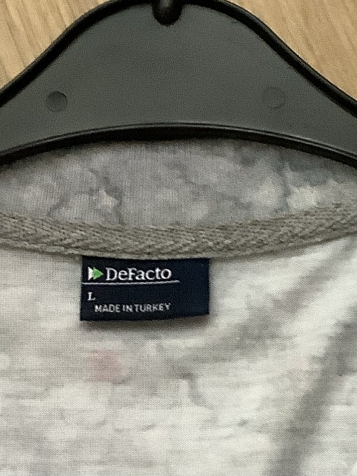 Gri Desenli Keten Kısa Kollu Polo Tişört - Görsel 3