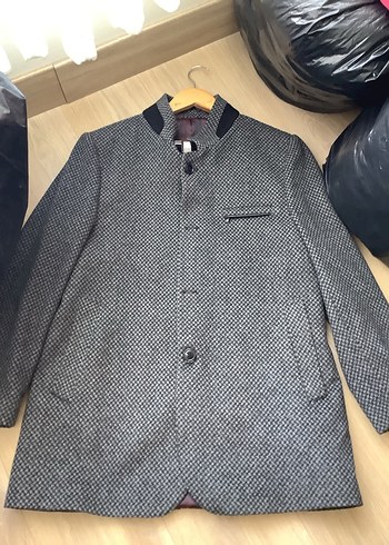 Gri Düğmeli Erkek Midi Boy Ceket - Görsel 2