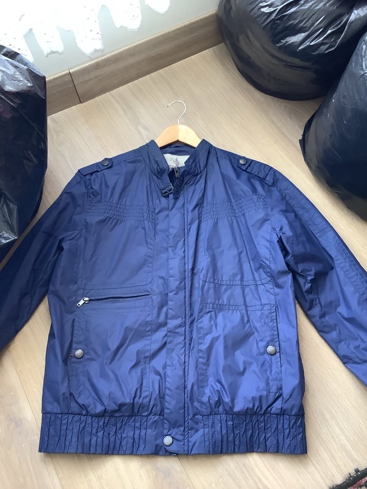 Düğmeli Mavi Erkek Street Wear Ceket - Görsel 2