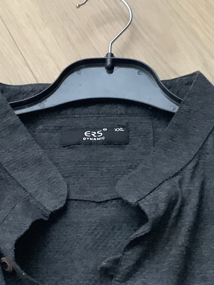 Düğmeli Yüksek Yakalı Gri Erkek Polo Tişört - Görsel 3