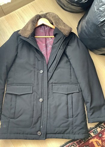 Kürk Detaylı Gri Midi Ceket - Görsel 2