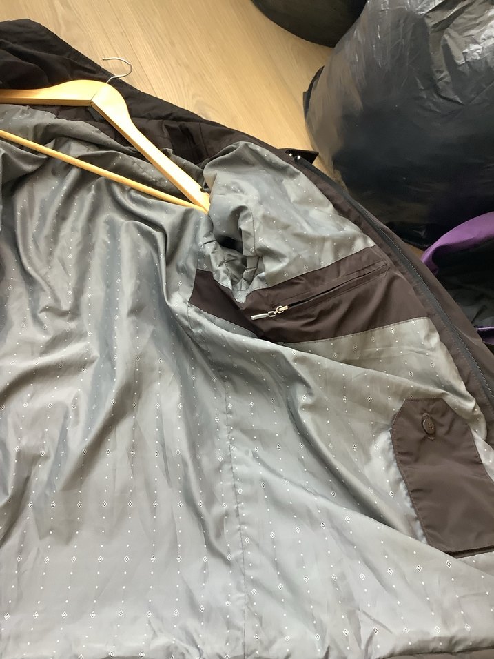 Düğmeli Siyah Erkek Kaban, Yüksek Yakalı - Görsel 3