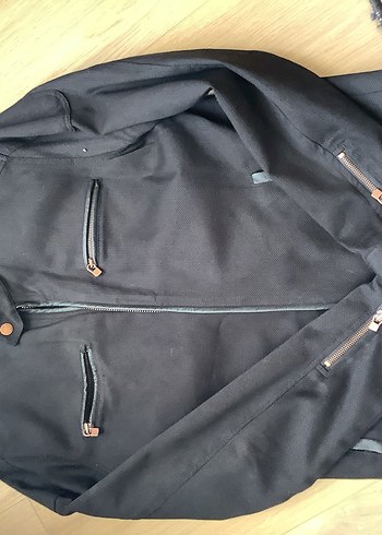 Siyah Deri Biker Ceket - Görsel 2