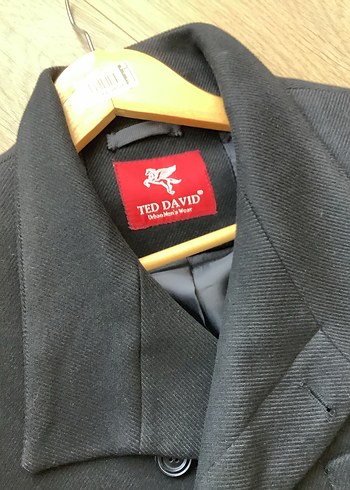 Düğmeli Siyah Erkek Midi Kaban - Görsel 3