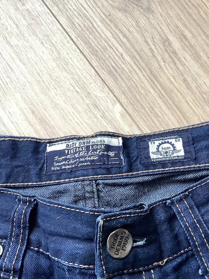Erkek Lacivert Kemerli Regular Fit Denim Pantolon - Görsel 3