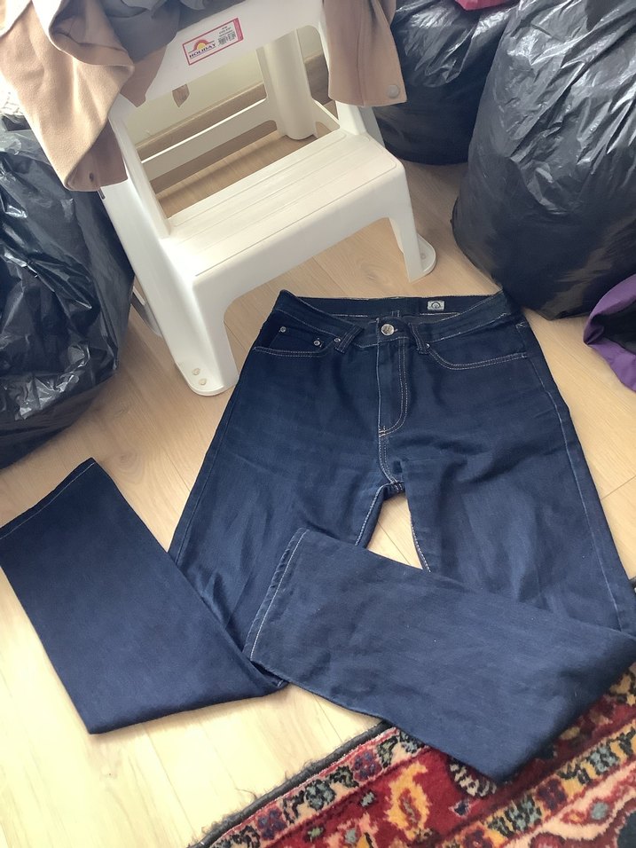 Erkek Lacivert Regular Fit Denim Pantolon - Görsel 2