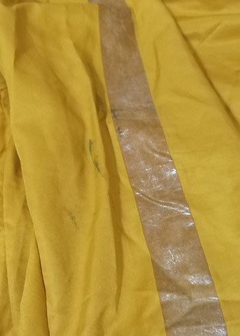 Sarı Fermuarlı Midi Boy Kadın Yağmurluk - Görsel 2