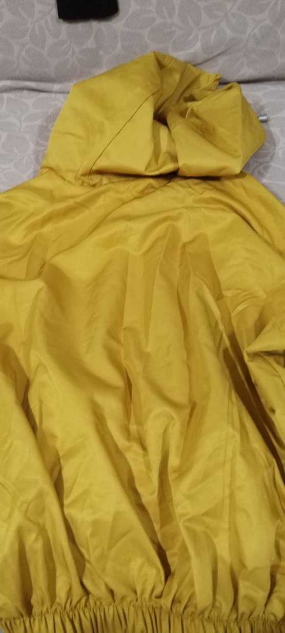 Sarı Fermuarlı Midi Boy Kadın Yağmurluk - Görsel 3