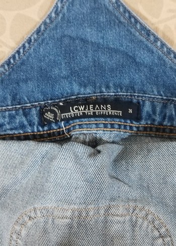 Kızlar için Mavi Kot Bol Kesim Askılı Tulum - Görsel 3