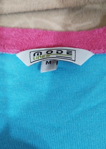 Kızlar için Mavi ve Pembe Bornoz #deniz #havuz #pareo - Görsel 3