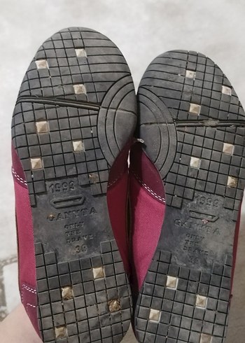 Bordo Süet Dolgu Topuklu Bağcıklı Spor Ayakkabı - Görsel 3