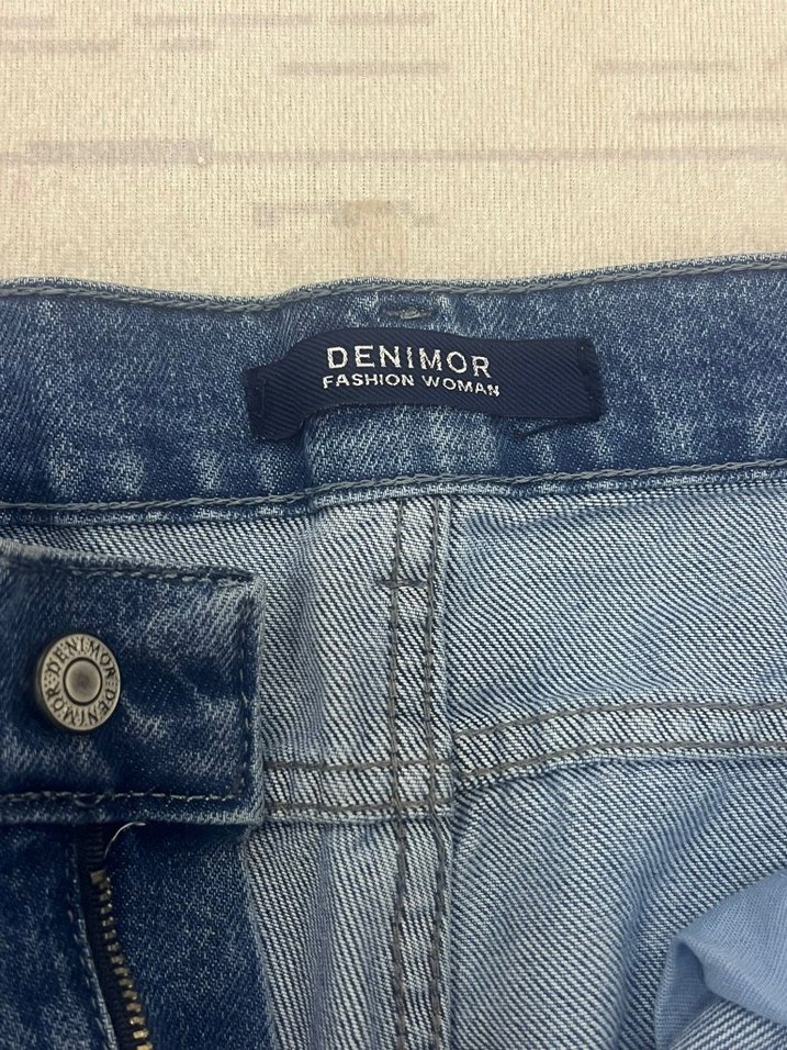 Kadın Mavi Denim Midi Boy Fermuarlı Jean - Görsel 2