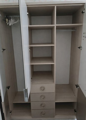 Çocuk Odası Bej ve Gri Gardırop #gençodası #ucuz - Görsel 3