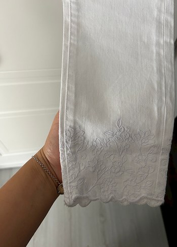 Mavi Jeans Beyaz Kadın Denim Midi Pantolon