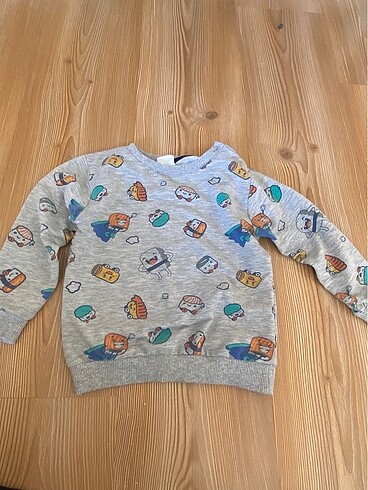 Erkek çocuk uzun kollu sweat 24-36 ay