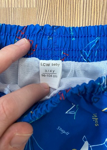 Erkek Mavi Baskılı Deniz Şortu - Görsel 2