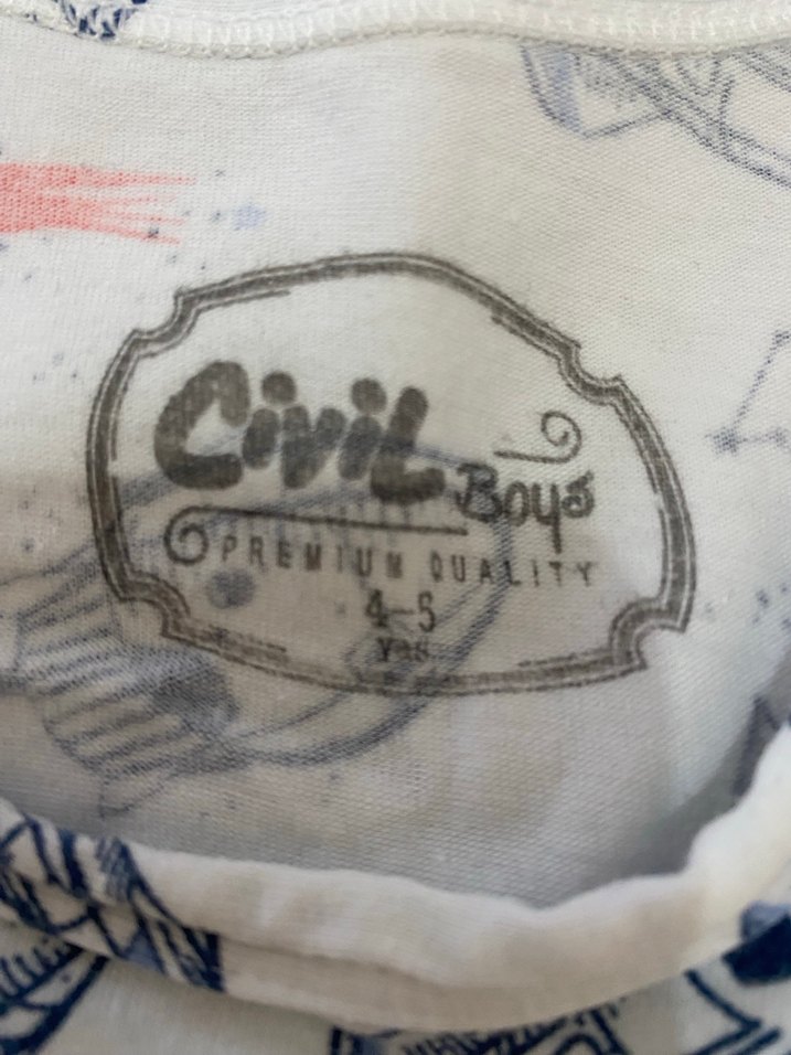 Uzay Desenli Mavi Erkek Çocuk Atlet ve Boxer Takımı - Görsel 2