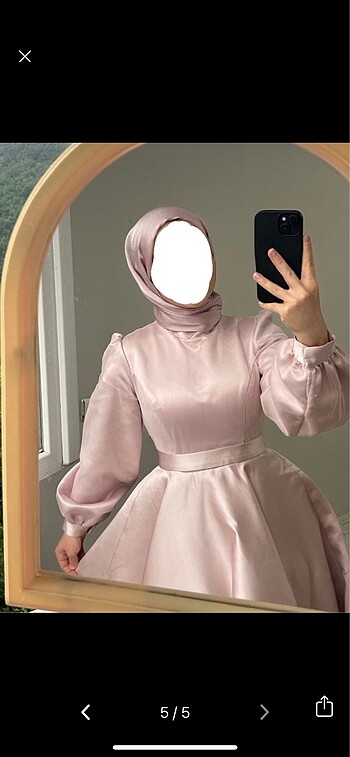 Meliha Tarhanacı arkası ipli pudra pembesi abiye