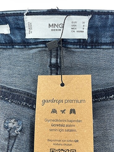 38 Beden lacivert Renk Mango Jean / Kot %70 İndirimli.