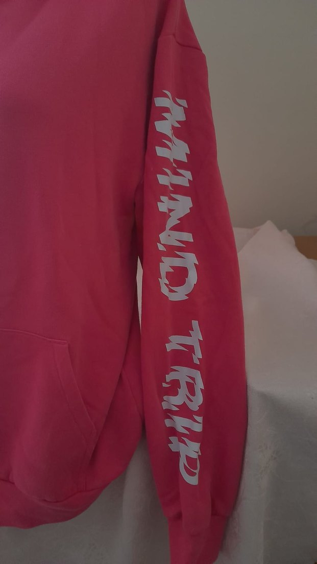 Kadın Pembe Baskılı Sweatshirt - Görsel 3
