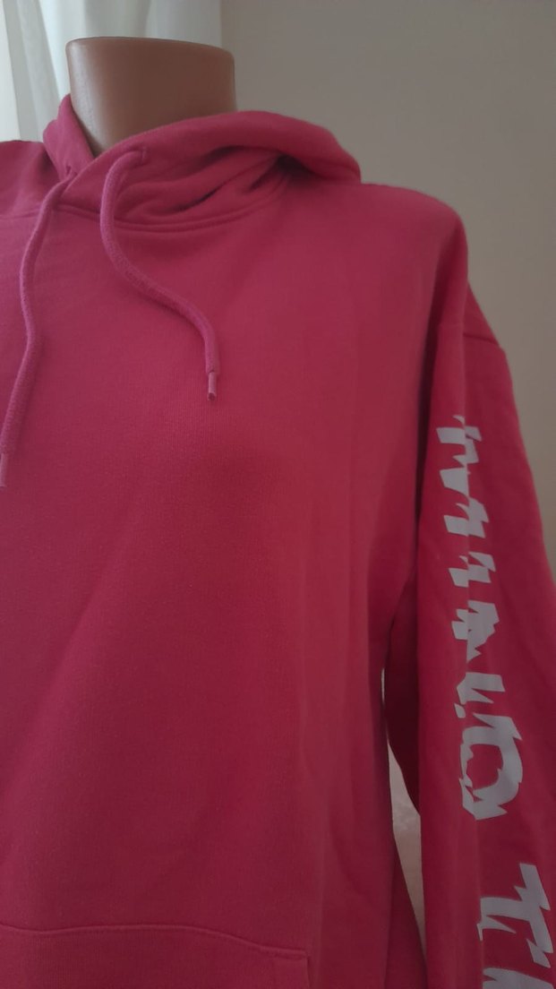 Kadın Pembe Baskılı Sweatshirt - Görsel 2