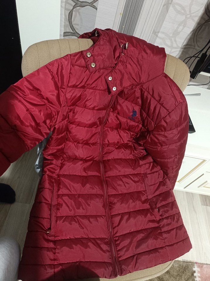 Bordo kadin mont - Görsel 3