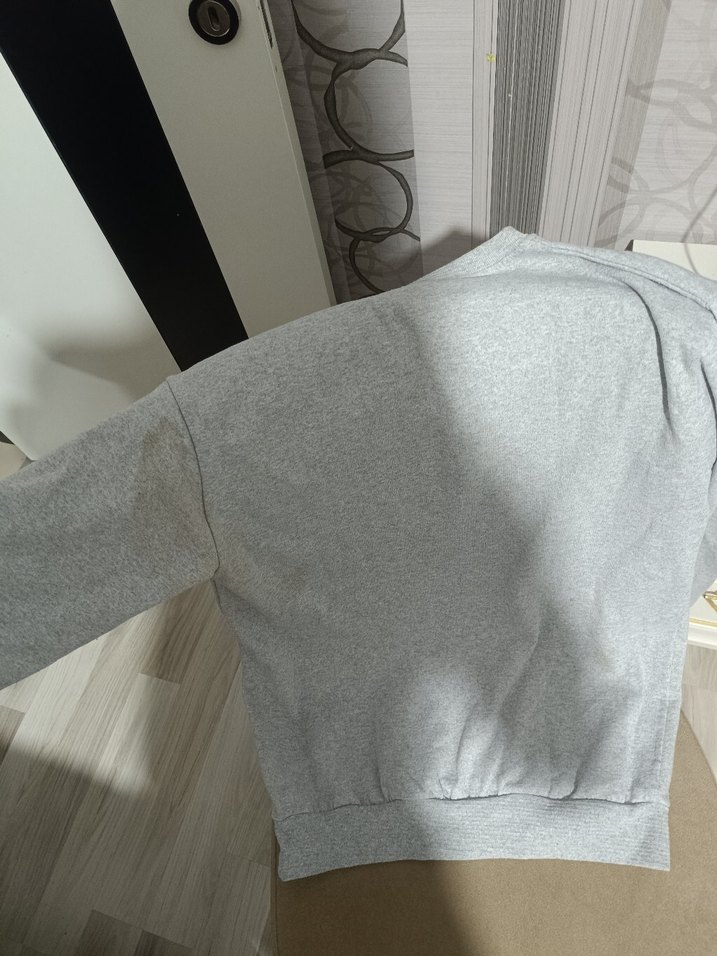 Gri Baskılı Kadın Sweatshirt - Görsel 3