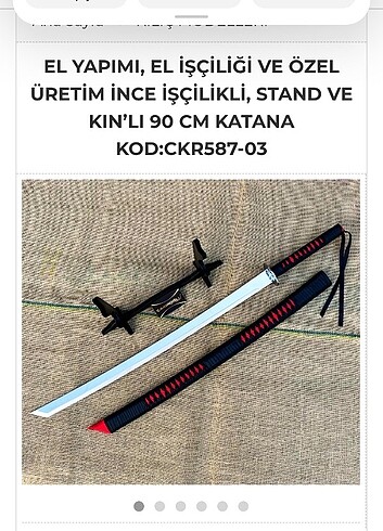 Diğer Standlı ve kınlı katana internette 5600 tl
