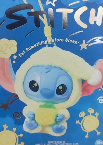 Walt Disney World İthal Stitch Özel LABUBU Pastel Mavi Peluş Oyuncak Anahtarlık