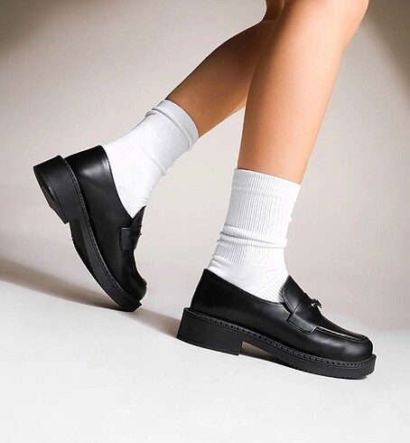 38 Beden marjin loafer siyah ayakkabı