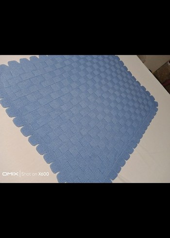 Mavi Örgü  Battaniye - Görsel 3