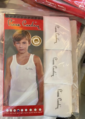 Pierre Cardin Pierre Cardin 3lü Çocuk Beyaz Baskılı Atlet