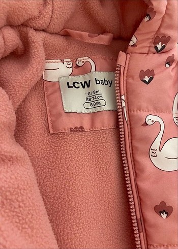Kız Bebek Pembe Kuğu Desenli Tulum - Görsel 3