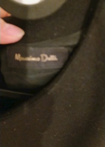 Siyah, etek ucu cepli Kolsuz Midi Elbise - Görsel 3